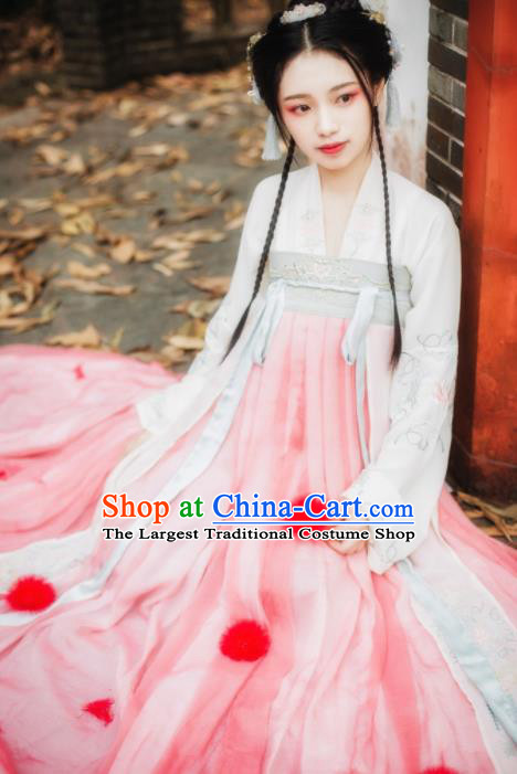 Chinese Traditional Tang Dynasty Princess Historical Costume Ancient Noble Lady Hanfu Dress for Women