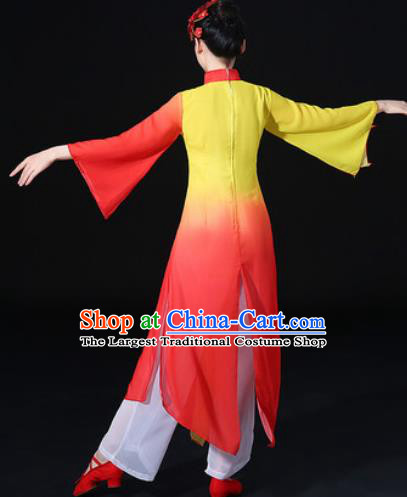 Chinese Traditional Classical Dance Dress Umbrella Dance Stage Performance Costume for Women