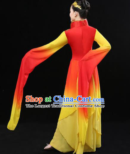 Chinese Traditional Classical Dance Dress Umbrella Dance Stage Performance Costume for Women