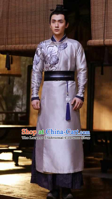 Chinese Drama The Story Of MingLan Ancient Song Dynasty Nobility Childe Embroidered Historical Costume for Men