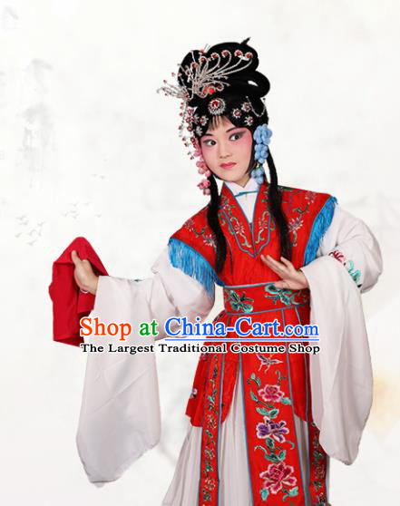 Chinese Traditional Peking Opera Princess Red Dress Classical Beijing Opera Actress Costume for Kids