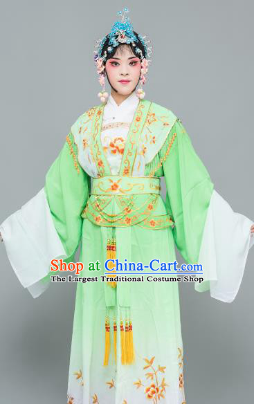 Chinese Traditional Peking Opera Princess Green Dress Classical Beijing Opera Actress Costume for Adults