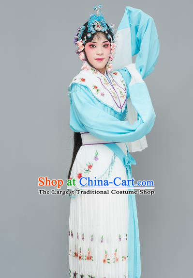 Chinese Traditional Peking Opera Peri White Dress Classical Beijing Opera Actress Costume for Adults