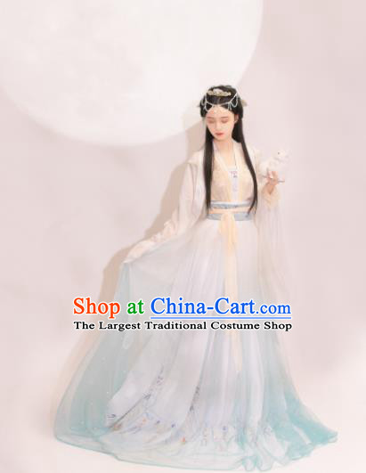 Chinese Traditional Tang Dynasty Princess Hanfu Dress Ancient Drama Peri Costume for Women