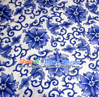 Asian Chinese Traditional Satin Royal Rich Flowers Pattern Brocade Fabric Tang Suit Silk Material