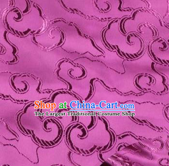 Asian Chinese Traditional Royal Auspicious Clouds Pattern Amaranth Brocade Fabric Tang Suit Silk Fabric Material