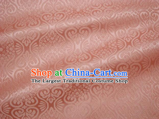 Asian Traditional Kyoto Kimono Brocade Classical Pattern Pink Damask Fabric Japanese Tapestry Satin Silk Material