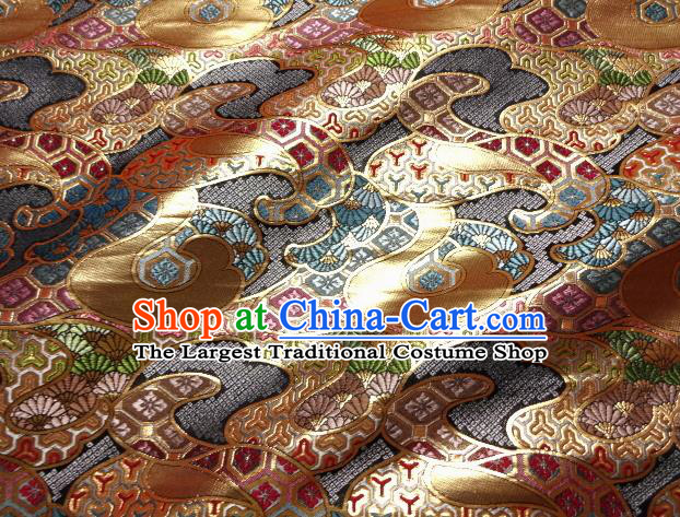 Asian Japanese Traditional Brocade Fabric Classical Pattern Baldachin Kimono Tapestry Satin Silk Material