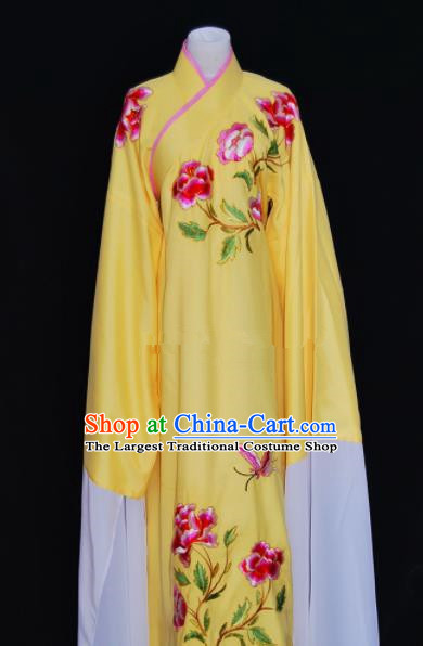 Chinese Traditional Beijing Opera Niche Yellow Robe Peking Opera Scholar Embroidered Costume for Men
