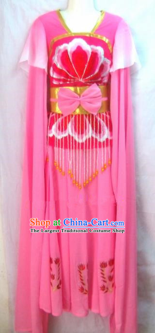 Chinese Traditional Beijing Opera Peri Rosy Dress Ancient Court Maid Embroidered Costume for Women