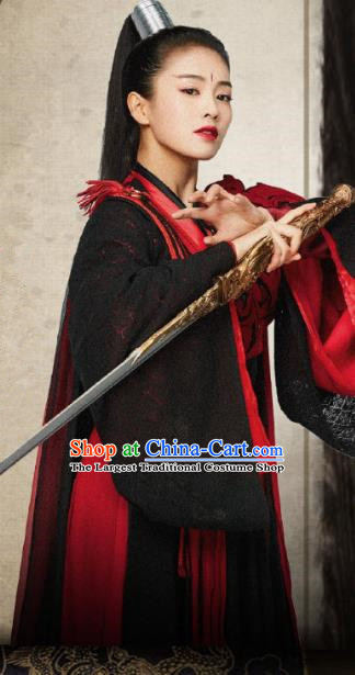 Chinese Drama Zhao Yao Swordswoman Traditional Costume Ancient Female Castellan Hanfu Dress for Women