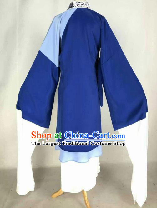 Chinese Traditional Beijing Opera Poor Lady Dress Ancient Beggar Blue Costume for Women