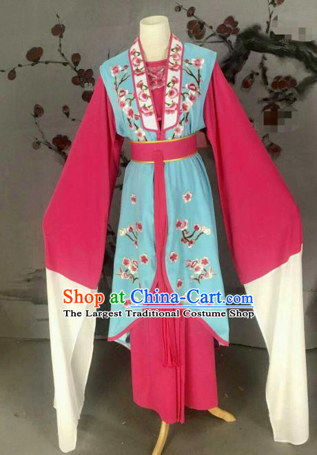 Chinese Traditional Beijing Opera Rich Lady Dress Ancient Peri Blue Costume for Women