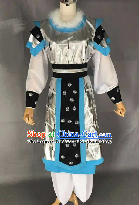 Chinese Traditional Beijing Opera Takefu Clothing Ancient Warrior Embroidered Costume for Men