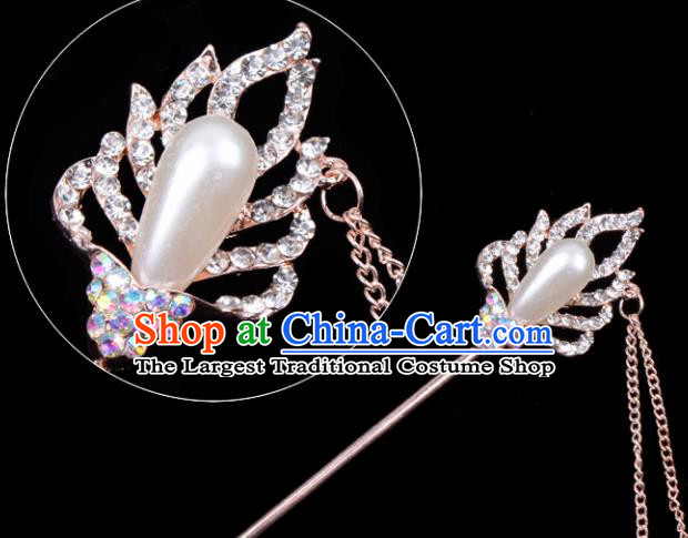 Professional Chinese Traditional Beijing Opera Hair Accessories Ancient Princess Crystal Hairpins for Women