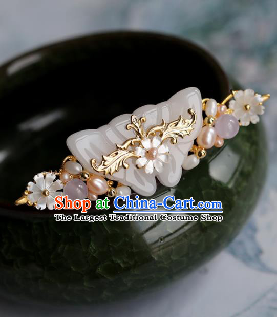 Chinese Traditional Hanfu Hair Accessories Ancient Princess Shell Butterfly Hairpins for Women