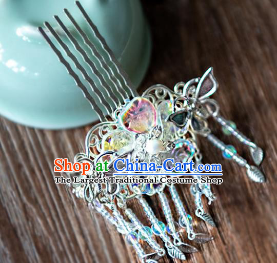 Chinese Ancient Princess Tassel Hair Comb Traditional Hanfu Hair Accessories for Women