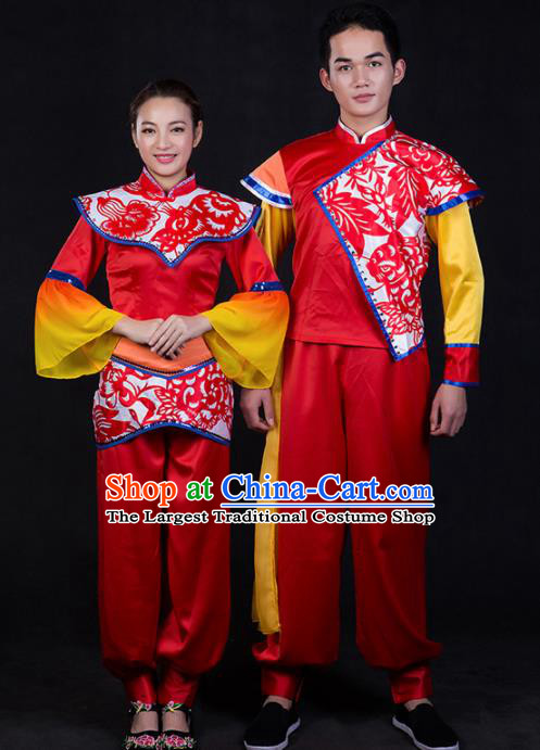 Chinese Traditional National Embroidered Folk Dance Costumes for Women for Men
