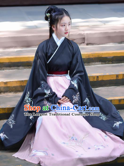 Chinese Ancient Peri Traditional Hanfu Dress Jin Dynasty Palace Princess Historical Costume for Women