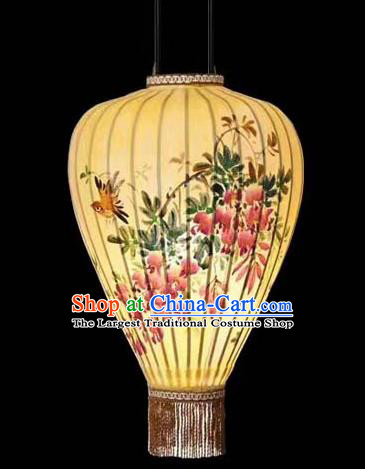Inch Chinese Traditional Handmade Lantern Painting Flowers Birds Palace Lanterns