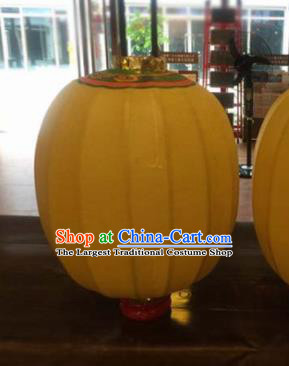 Chinese Traditional Palace Lantern Handmade Yellow New Year Lanterns