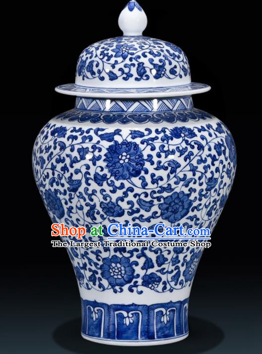 Chinese Jingdezhen Ceramic Craft Hand Painting Enamel Jar Handicraft Traditional Porcelain Vase