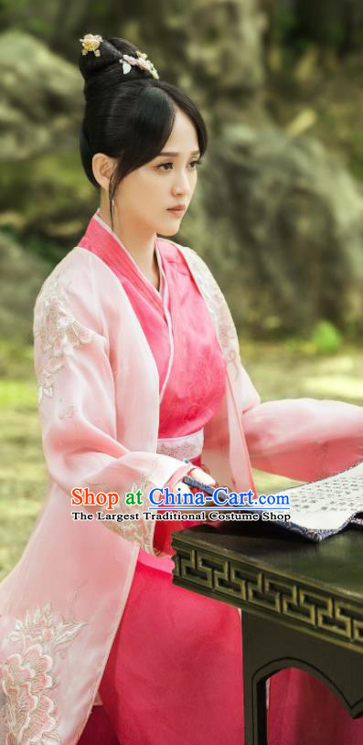 Drama Queen Dugu Chinese Traditional Ancient Hanfu Dress Sui Dynasty Nobility Lady Embroidered Historical Costume for Women