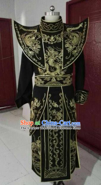 Chinese Beijing Opera Black Clothing Traditional Sichuan Opera Face Changing Costume for Men