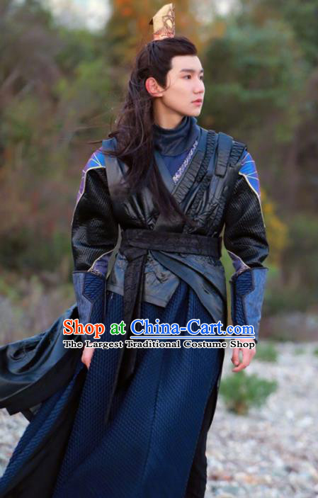 Traditional Chinese Drama Swordsman Hanfu Clothing Ancient Young Hero Knight Replica Costume for Men