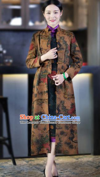 Chinese Traditional Tang Suit Dust Coat National Costume Outer Garment for Women