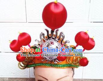 Chinese Traditional Beijing Opera General Headwear Ancient Warrior Helmet for Men