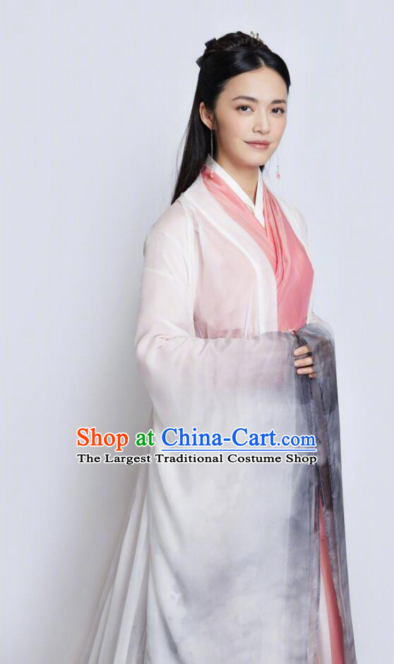 Traditional Chinese Spring Festival Gala Dance Hanfu Dress Ancient Peri Replica Costume for Women