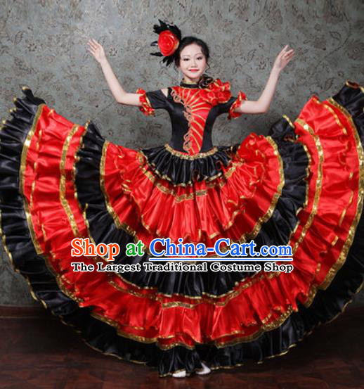 Chinese Traditional Spring Festival Gala Dance Costume Opening Dance Stage Performance Big Swing Dress for Women