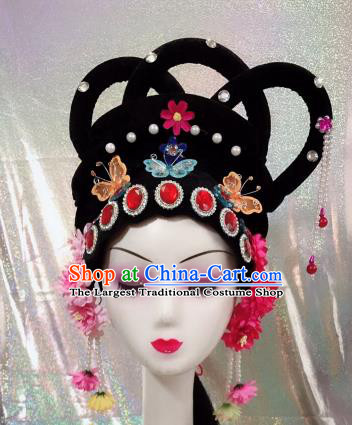 Chinese Traditional Beijing Opera Princess Wigs and Hairpins Peking Opera Diva Hair Accessories for Women