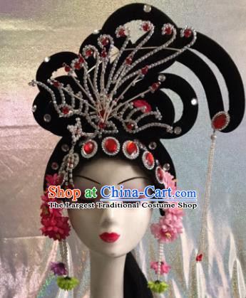 Chinese Traditional Beijing Opera Imperial Consort Wigs and Hairpins Peking Opera Peri Hair Accessories for Women