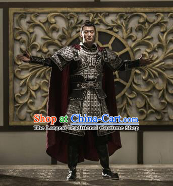 Drama Queen Dugu Chinese Ancient Sui Dynasty General Historical Costume Body Armour for Men
