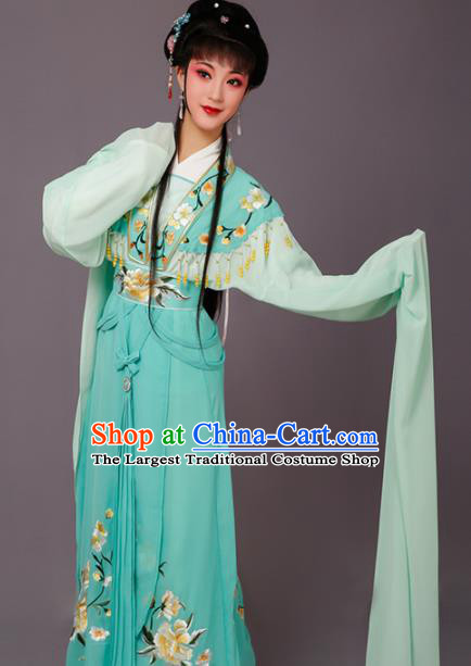 Chinese Traditional Peking Opera Princess Green Dress Beijing Opera Hua Dan Costume for Women