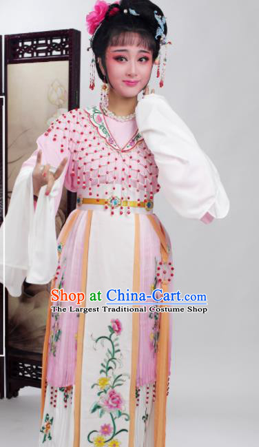 Chinese Traditional Huangmei Opera Princess Pink Dress Beijing Opera Hua Dan Costume for Women