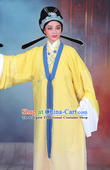 Chinese Traditional Peking Opera Scholar Yellow Robe Beijing Opera Niche Costume for Men