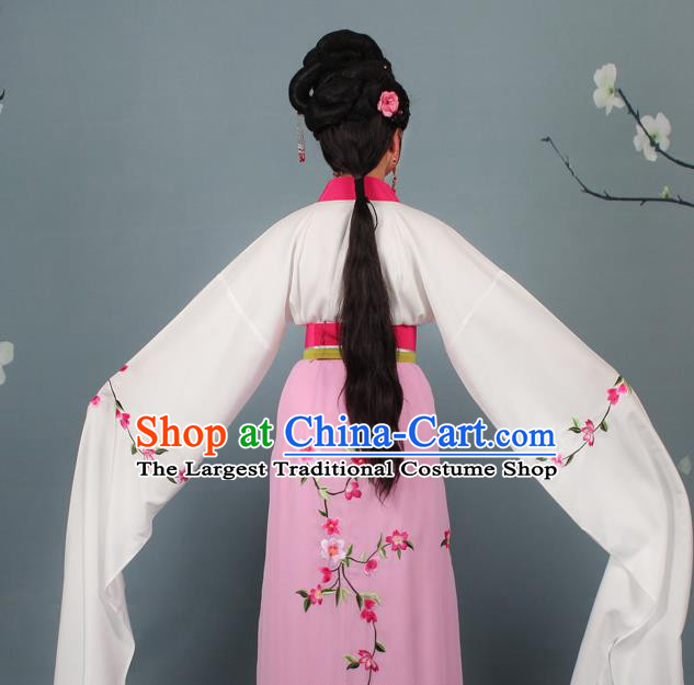 Chinese Traditional Huangmei Opera Rich Lady Embroidered Pink Dress Beijing Opera Hua Dan Costume for Women