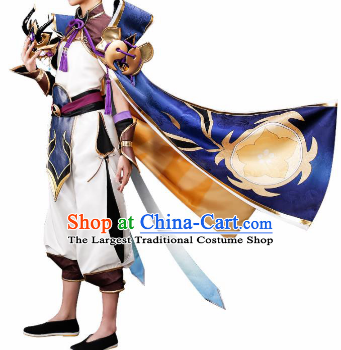 Chinese Traditional Ancient Swordsman Costume Cosplay Japanese Warrior Clothing for Men