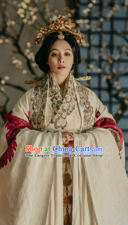 Chinese Ancient Hanfu Dress The Lengend of Haolan Warring States Period Imperial Empress Historical Costume and Headpiece for Women