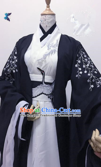 Chinese Traditional Cosplay Knight Nobility Childe Costume Ancient Swordsman Hanfu Clothing for Men