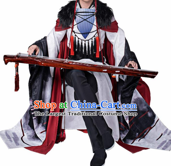Chinese Traditional Cosplay Swordsman Costume Ancient Knight Hero Hanfu Clothing for Men