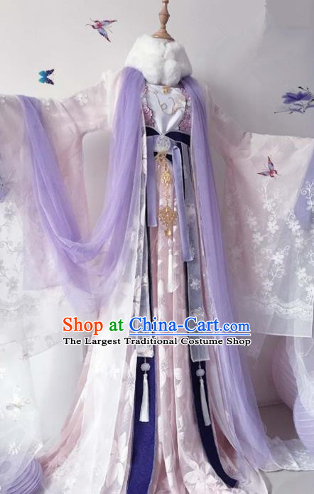 Chinese Traditional Cosplay Princess Costume Ancient Tang Dynasty Imperial Consort Hanfu Dress for Women