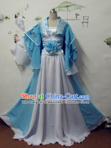 Chinese Traditional Cosplay Apsaras Costume Ancient Tang Dynasty Princess Hanfu Dress for Women