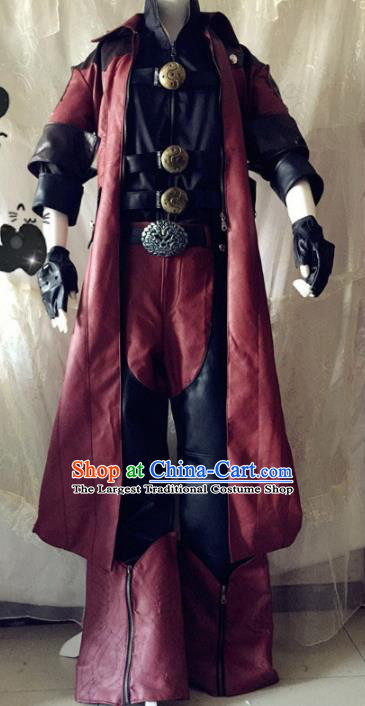 Chinese Traditional Cosplay Knight Black Costume Ancient Swordsman Hanfu Clothing for Men