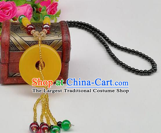 Chinese Traditional Ethnic Jewelry Accessories Beeswax Necklace for Women