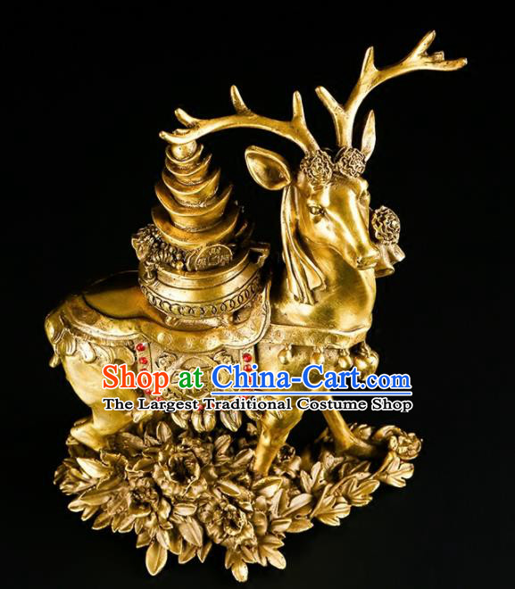 Chinese Traditional Feng Shui Calabash Items Taoism Bagua Brass Bear Decoration