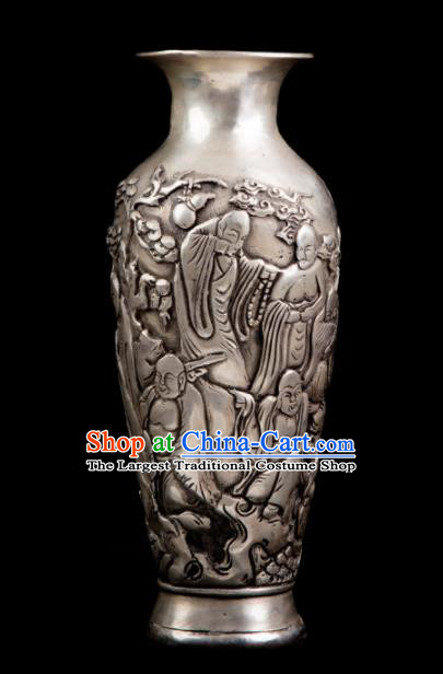 Chinese Traditional Feng Shui Items Taoism Bagua Cupronickel Vase Decoration